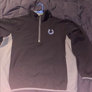 Colts Black and Gray 1/4 zip jacket
